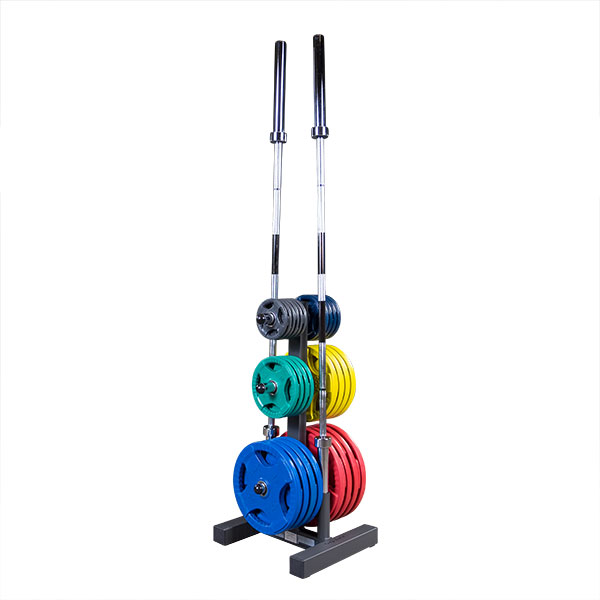 Body Solid Rack de Discos y Sujetador de barras Olímpicas BS-WT46