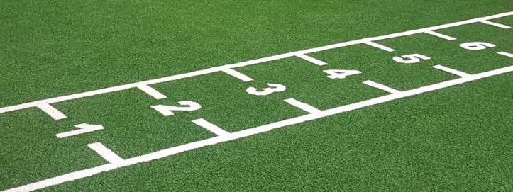 Escalera funcional de pasto sintético 1x10 m/23 mm grosor-Blanco/Verde BT-SCE10