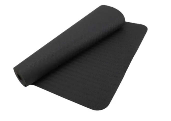 INIFINITé Tapete Mat de Yoga Pilates doble capa 0.6cm*61cm*183cm color Negro