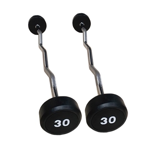 Infinité Barbell EZ Curl/Barra Curva/Barra Z peso integrado 40 Kg IF-BC40