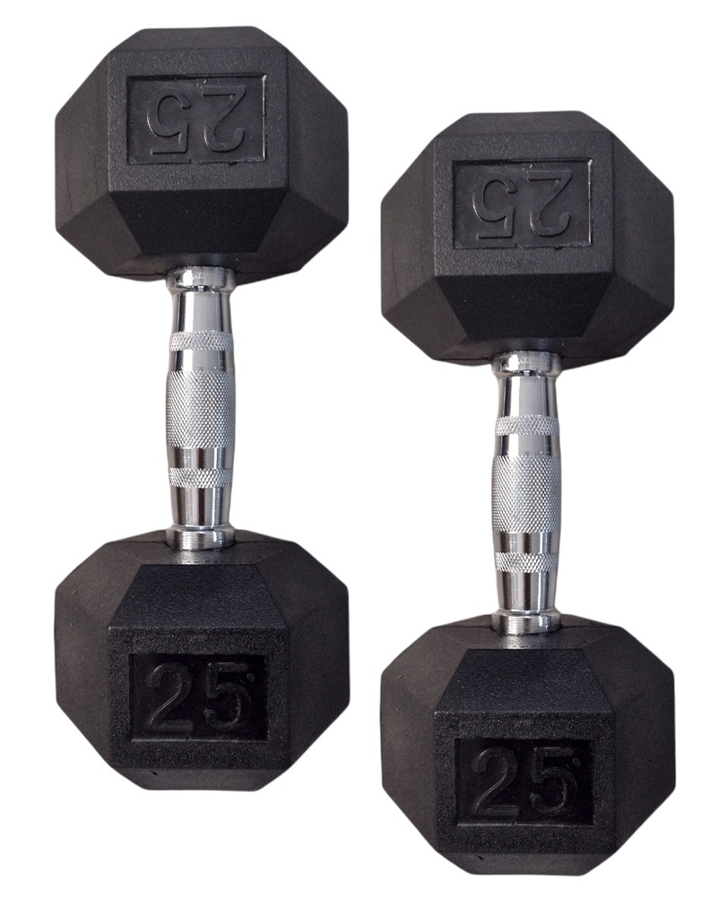 Infinité Mancuerna Hexagonal Goma de alta Resistencia Par 25 Libras IF-HL25