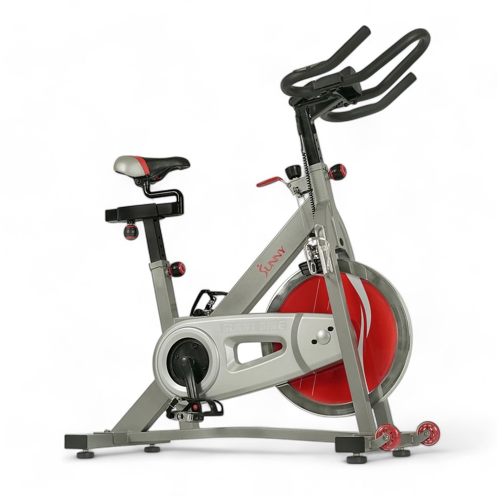 Sunny Health &amp; Fitness Fitness Pro II Bicicleta Interior de Ciclismo con Transmisión de Correa - SF-B1995