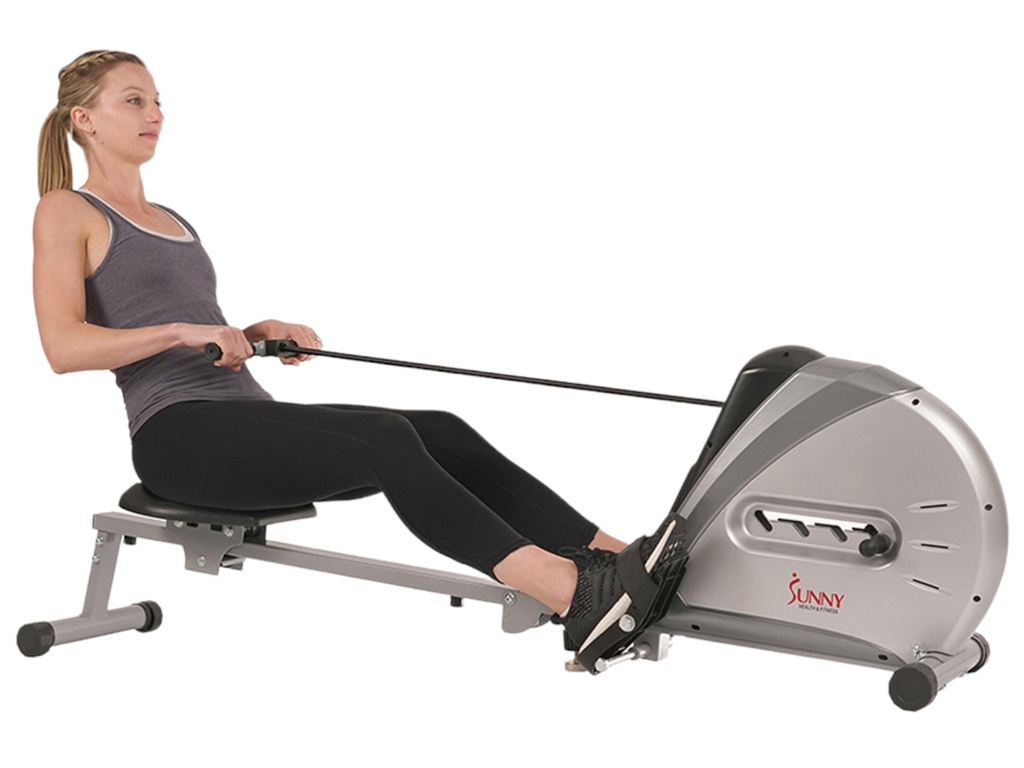 Sunny Health & Fitness Maquina de Remo con Cordon Elastico Bungee Resistance Rower SF-RW5606