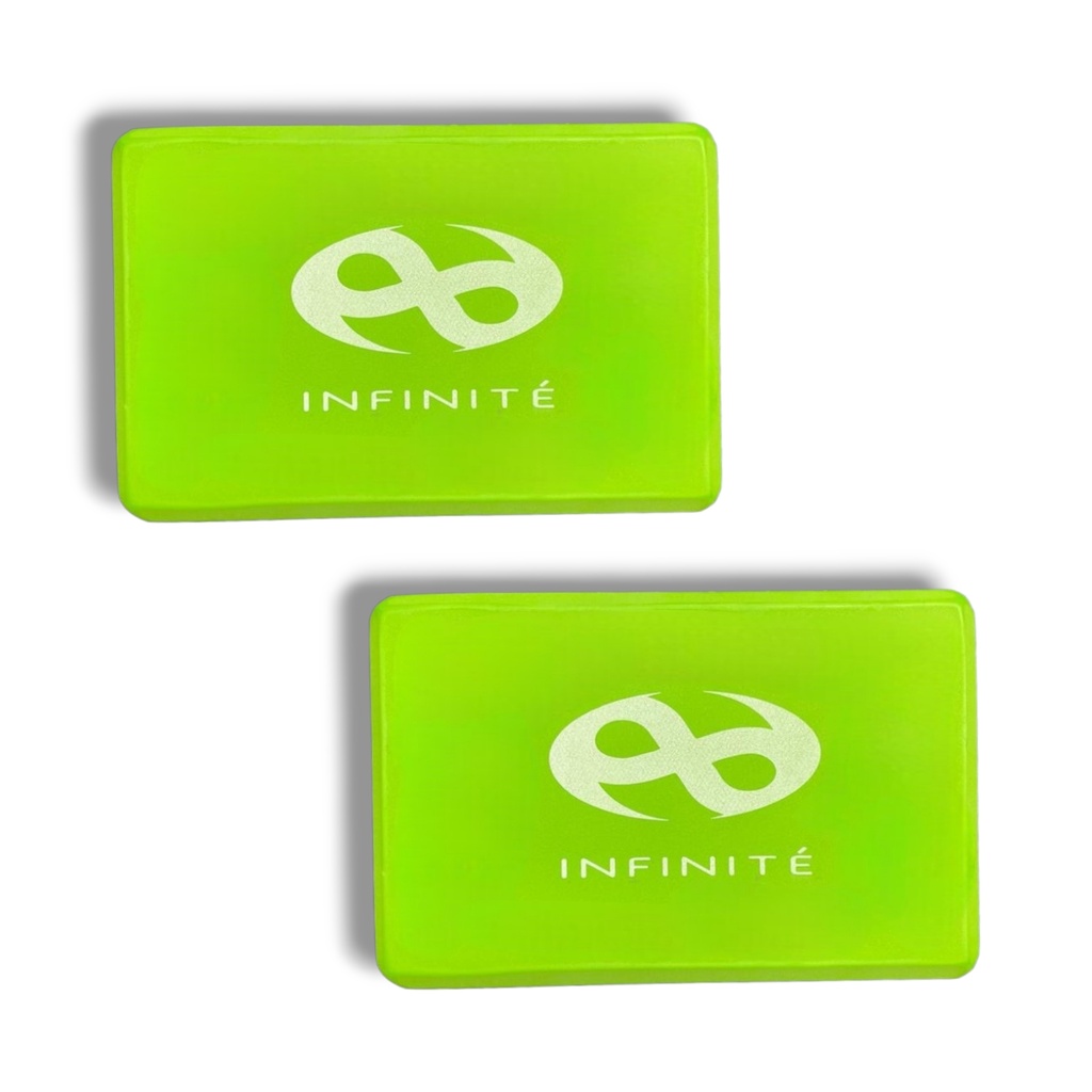 Infinité Par de bloques de yoga color verde limón IF-BY2