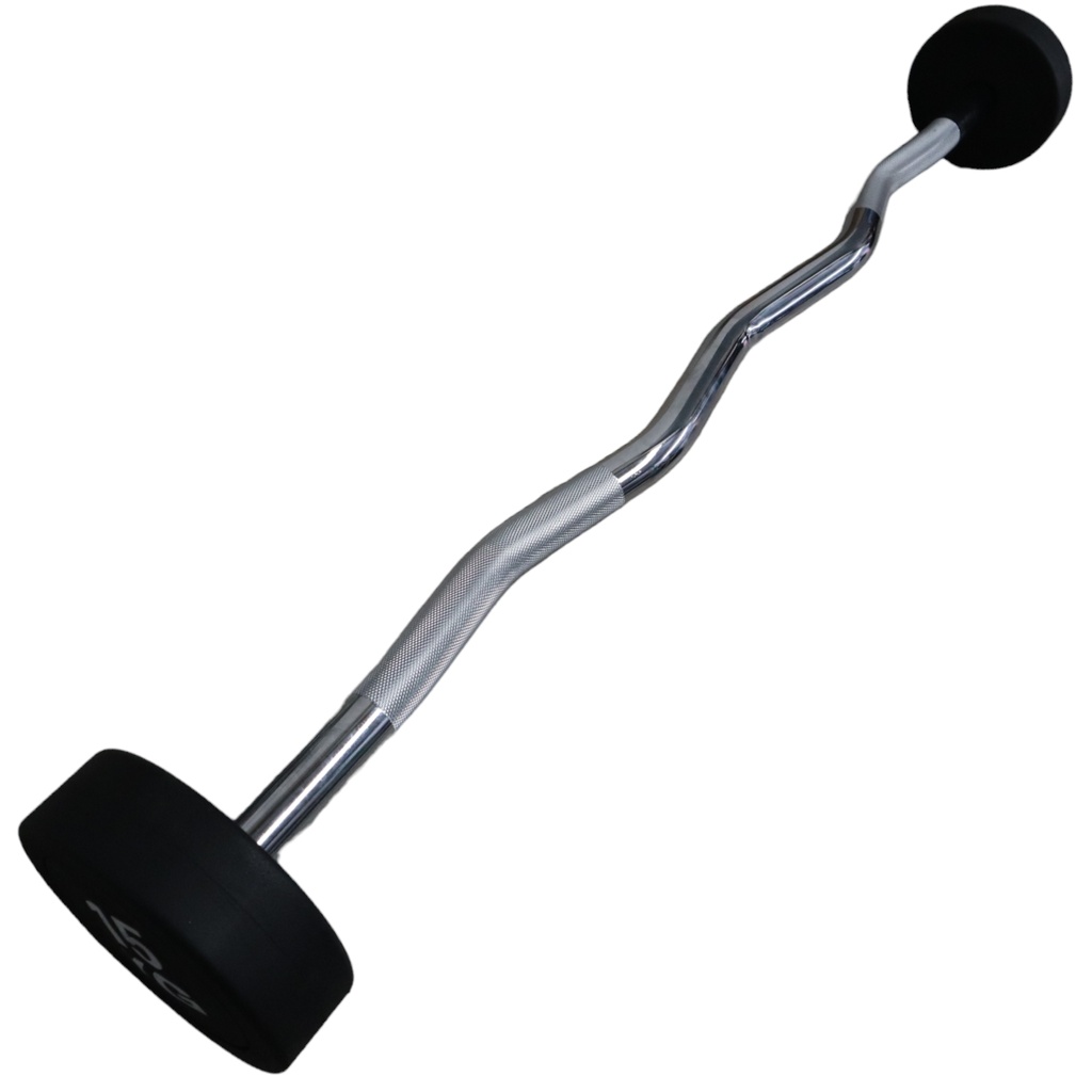 Infinité Barbell EZ Curl/Barra Curva/Barra Z peso integrado 15 Kg Línea económica IF-LEBC15