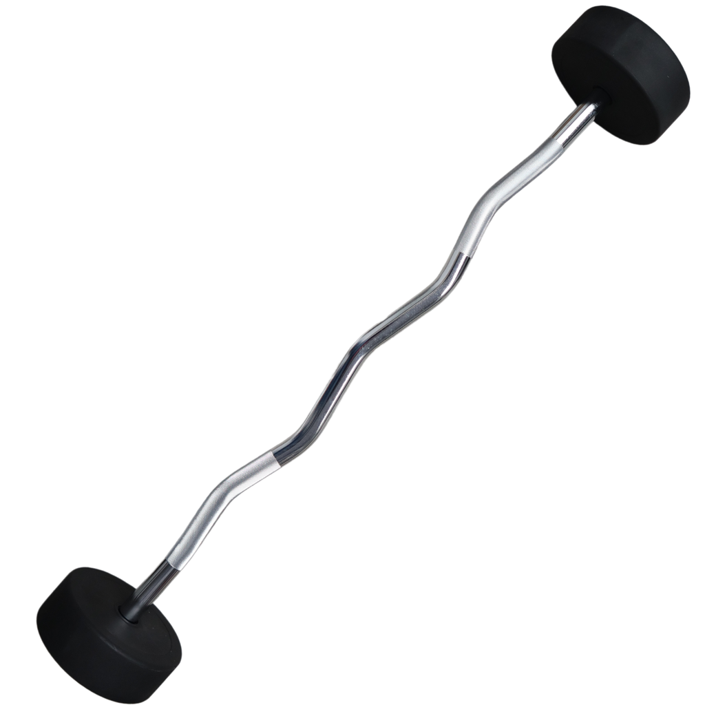 Infinité Barbell EZ Curl/Barra Curva/Barra Z peso integrado 25 Kg Línea económica IF-LEBC25