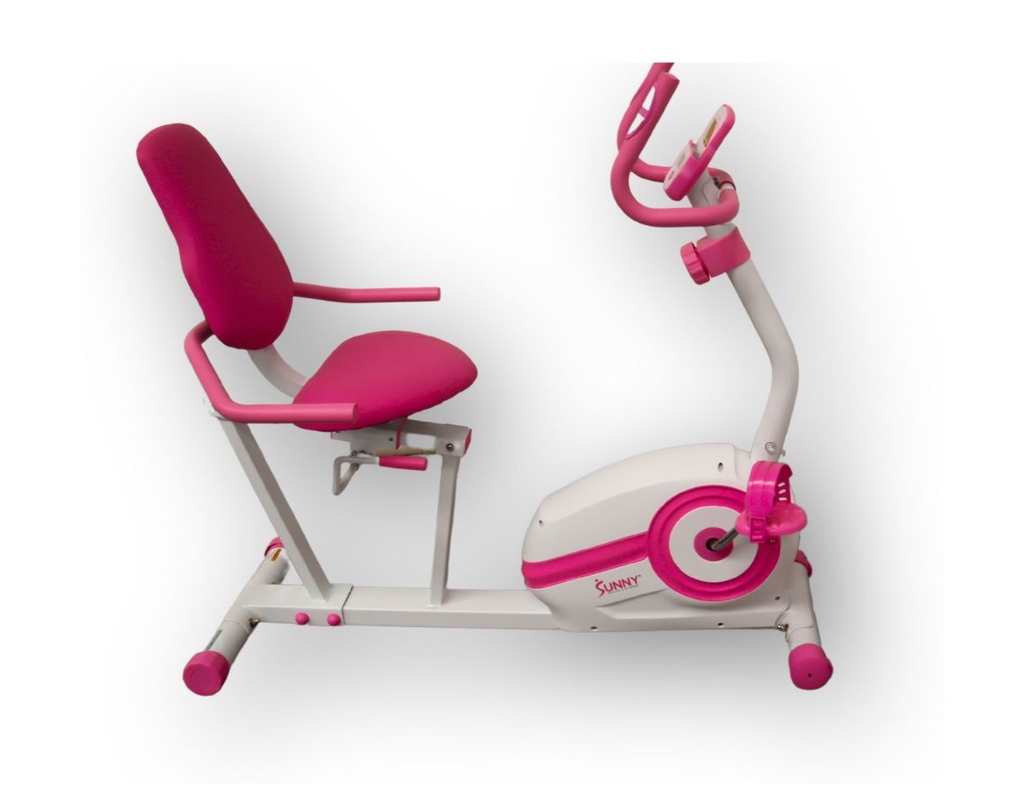 Sunny Health and fitness Bicicleta reclinada inteligente magnética Rosa SF-RB422003P