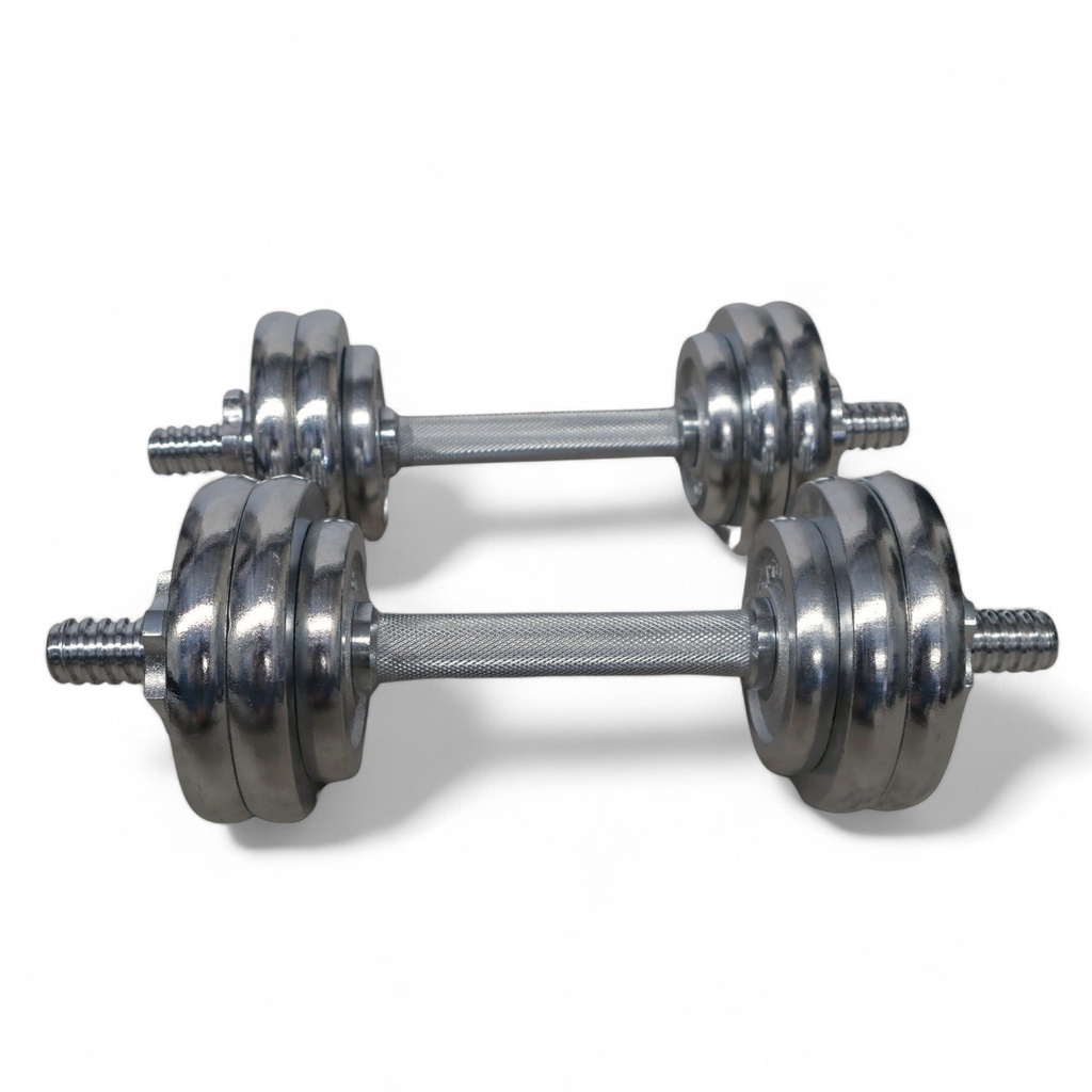 Infinité juego de mancuernas cromadas 15 kg IF-MC15