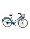 Infinite Bicicleta Urbana R26 Vintage Turismo Verde Pastel con Canasta IF-A2