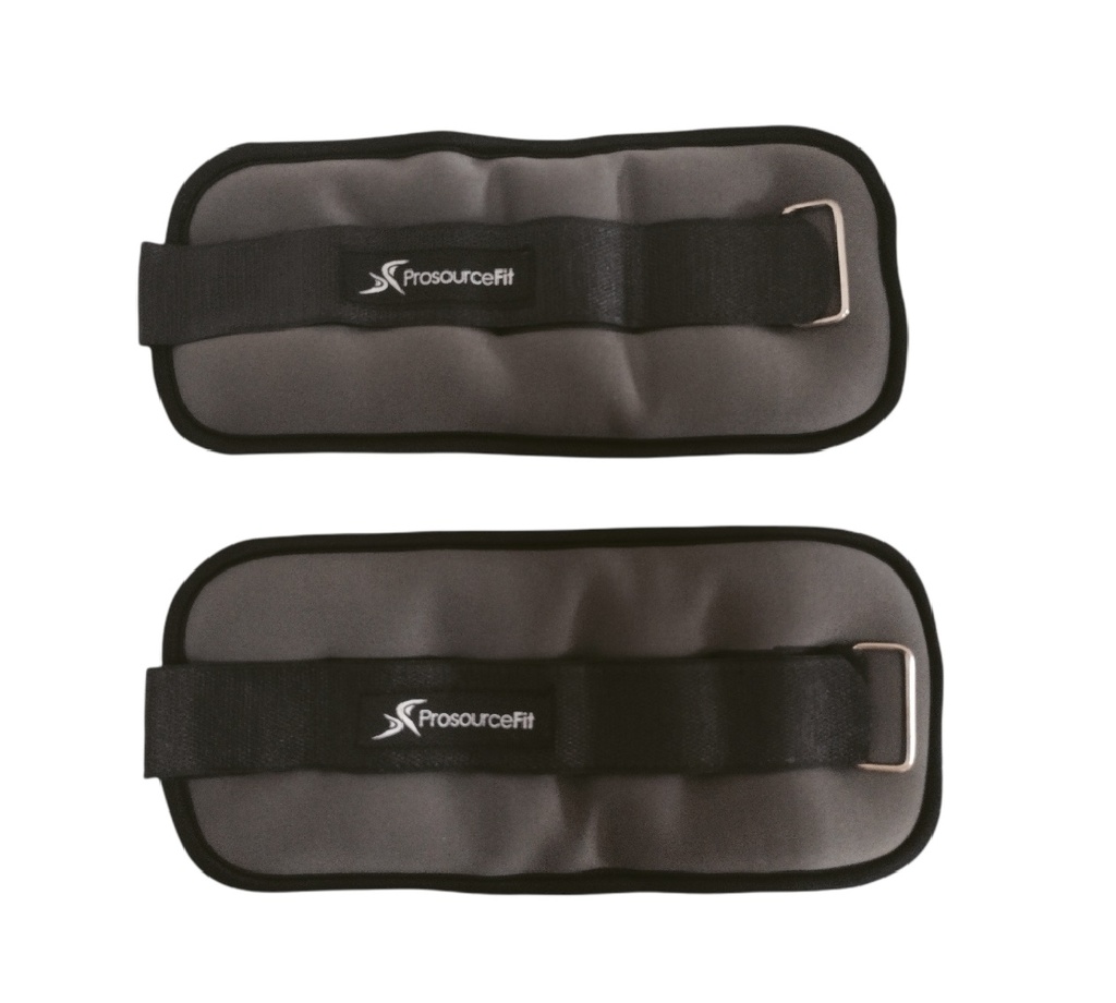 Prosource Par de Polainas muñequera y tobillera Profesional Gris 2 Lb PS-1232-AW-GREY