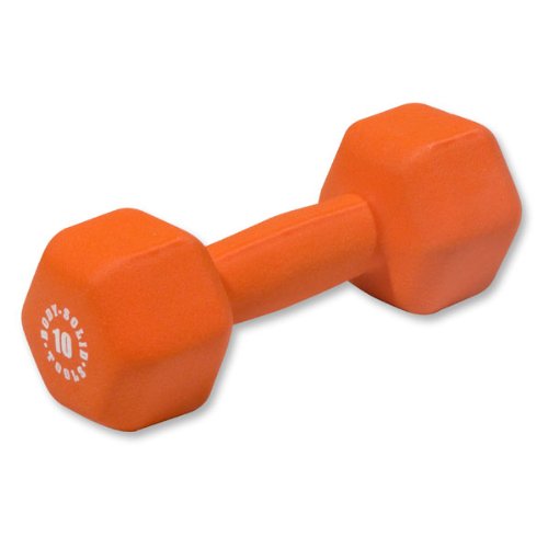 Body Solid Mancuerna de Neopreno de 10 LB Naranja (1 Pieza) BSTND10