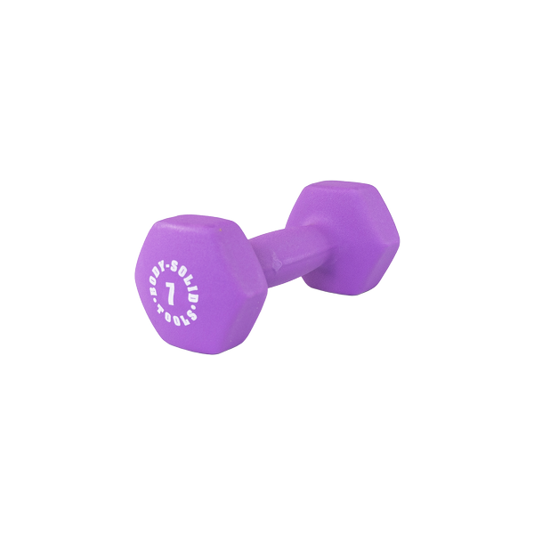 Body Solid Mancuerna de Neopreno de 7 LB Morado (1 Pieza) BSTND7