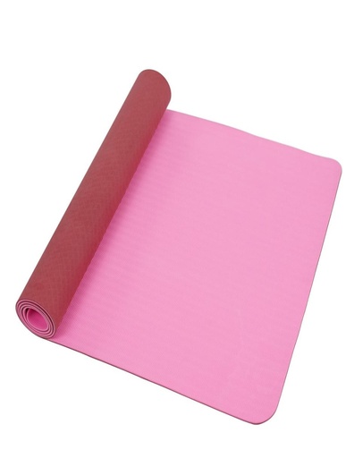 [SF-NO.071P] Mat de Yoga para Ejercicio de TPE (Rosado/Marsala)  Marca Sunny Health & Fitness SF-NO.071P