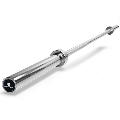 [BT-220/28]  Barra Olímpica  2.20m para discos estándar de 28mm /Incluye seguros de resorte BT-220/28