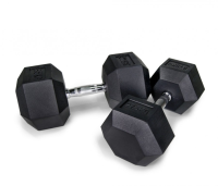 [H17] Mancuernas de goma hexagonales 17.5kg (par)