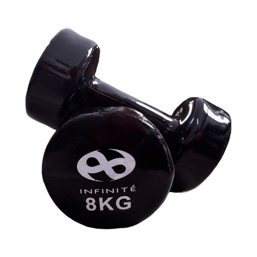 [IF-V8] Infinité Par de Mancuernas Profesionales forro de Vinil 8kg IF-V8