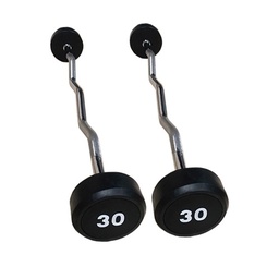 [IF-BC45] Infinité Barbell EZ Curl/Barra Curva/Barra Z peso integrado 45 Kg IF-BC45
