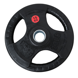 [IF-WG002-15] INFINITÉ DISCO OLIMPICO NEGRO FORRO DE GOMA 3 PERFORACIONES 15 KG/3-HOLES BLACK RUBBER  PLATE  15 KG