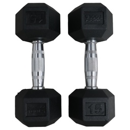 [BS-SDR15] Body Solid Mancuernas Hexagonales 15 Lb (par) BS-SDR15