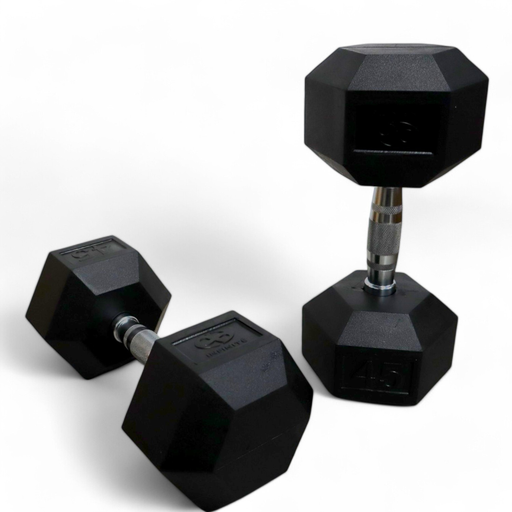 [IF-HL45] Infinité Mancuerna Hexagonal Goma de alta Resistencia Par 45 Lb IF-HL45