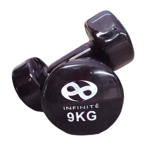 [IF-V9] Infinité Par de Mancuernas Profesionales forro de Vinil 9kg IF-V9