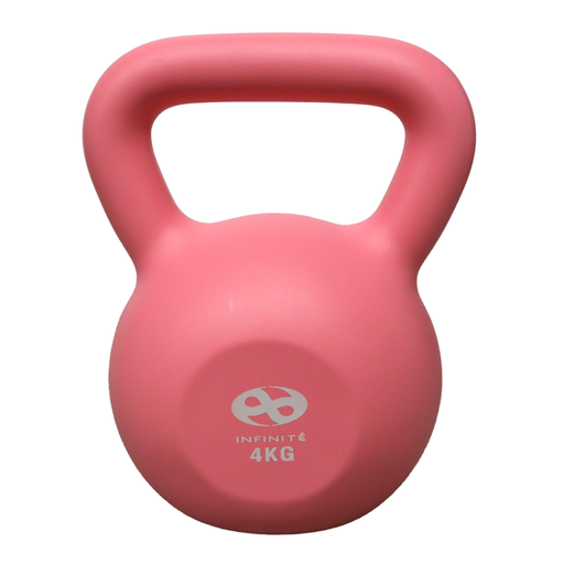 [IF-PRP4K-P] Infinité Pesa Rusa Plástica 4kg Rosa Kettlebell IF-PRP4K-P
