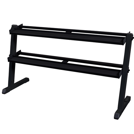 [BS-GDR60B] Body Solid Soporte para Mancuernas de 2 Niveles para Hexagonales o Redondas/ 2 Tier Dumbell Rack BS-GDR60B