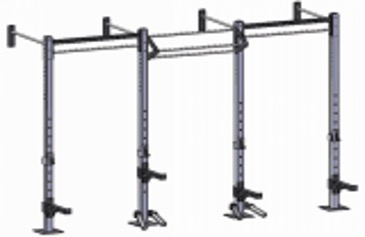 [IF-C19] Infinité Rack con barras para calistenia/Wall Rack medidas 408x160x300 cm IF-C19