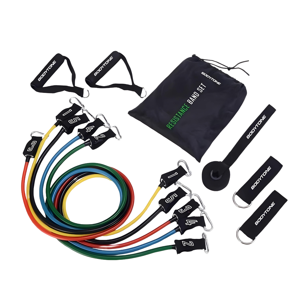 Set de bandas ligas de resistencia con anclaje BT-BA-SET | Gymsport