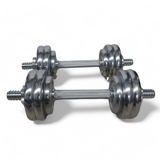 [IF-MC15] Infinité juego de mancuernas cromadas 15 kg IF-MC15